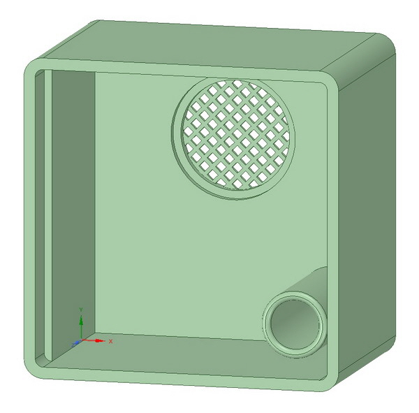 Gehäuse Mono mit Bassreflexrohr